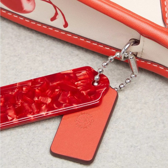 Coach Ergo Shoulder Bag In Coachtopia Leather With Cherry Print - Picture 6 of 6